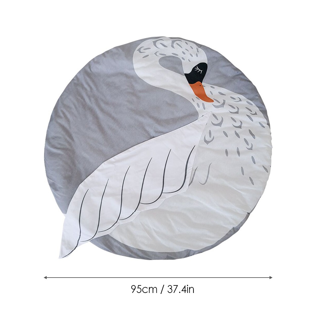 Crianças Nursery Rug Swan Shaped Play Mat Tapete Rodada Dos R Nursery Rug Swan Shaped Play Mat Tapete