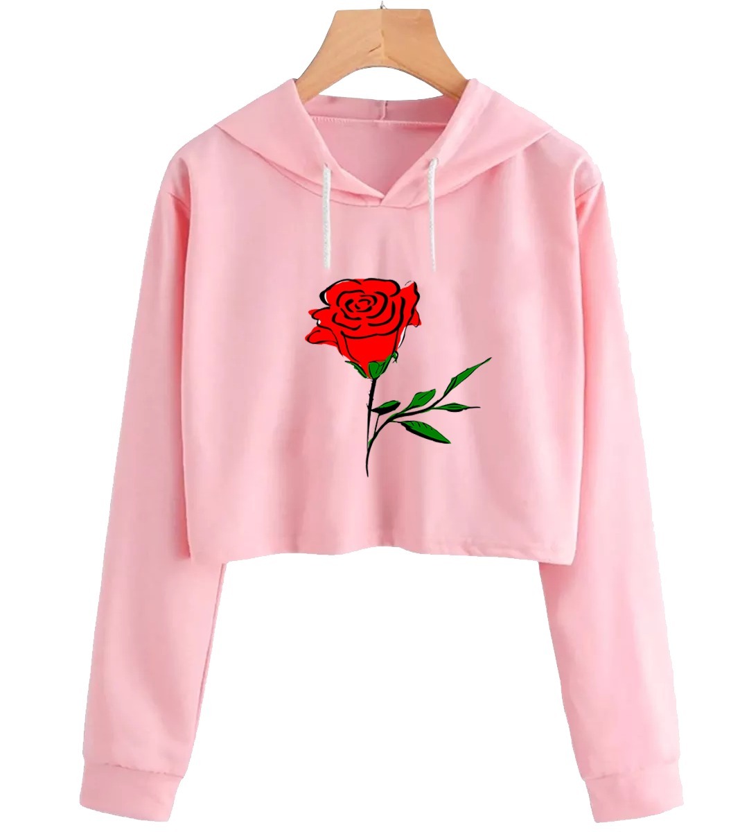 moletom branco com rosas