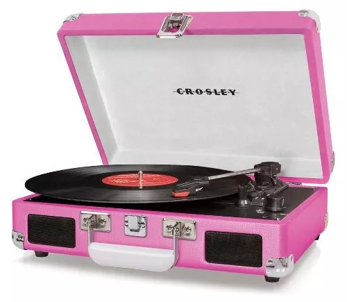 crosley cr8005a-pi cruiser turntable portable (rosa)