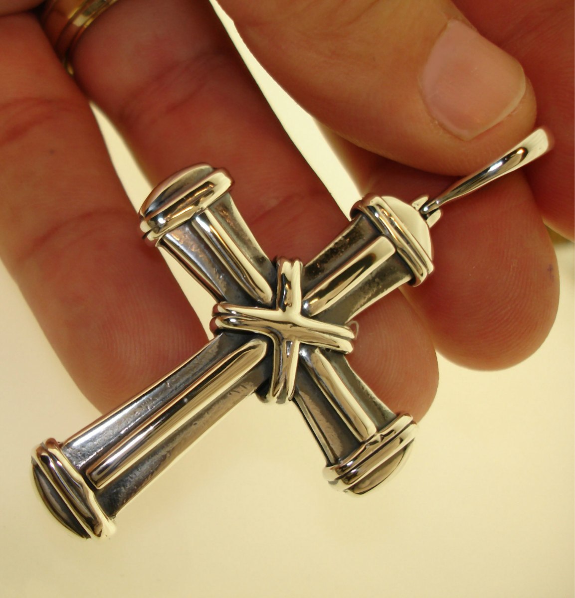 Crucifixo Cruz Verbo Divino Prata 950k MaciÃ§a - R$ 240,00 em Mercado Livre