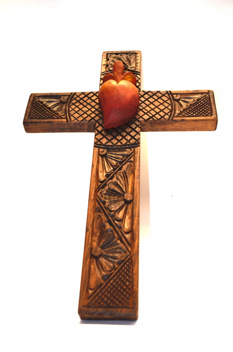 cruz tallada en madera para difuntos cruz de madera tallada a mano