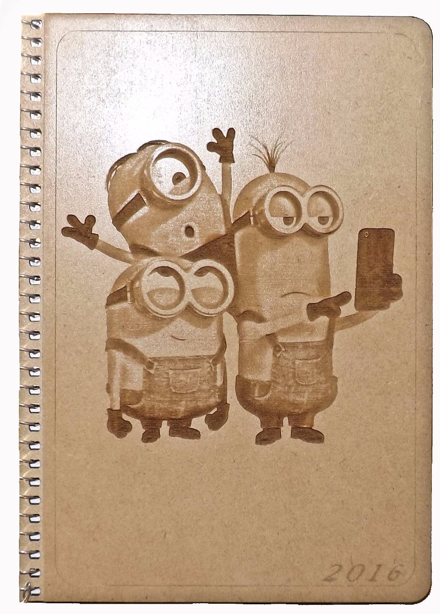 Cuadernos Personalizados Mdf Grabadas Con Laser Con Tu 