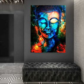 Cuadro Buda Moderno Abstracto Colores En Canvas Artistico Listo Para Colgar Lienzo No Sintetico Opcion De Enmarcado
