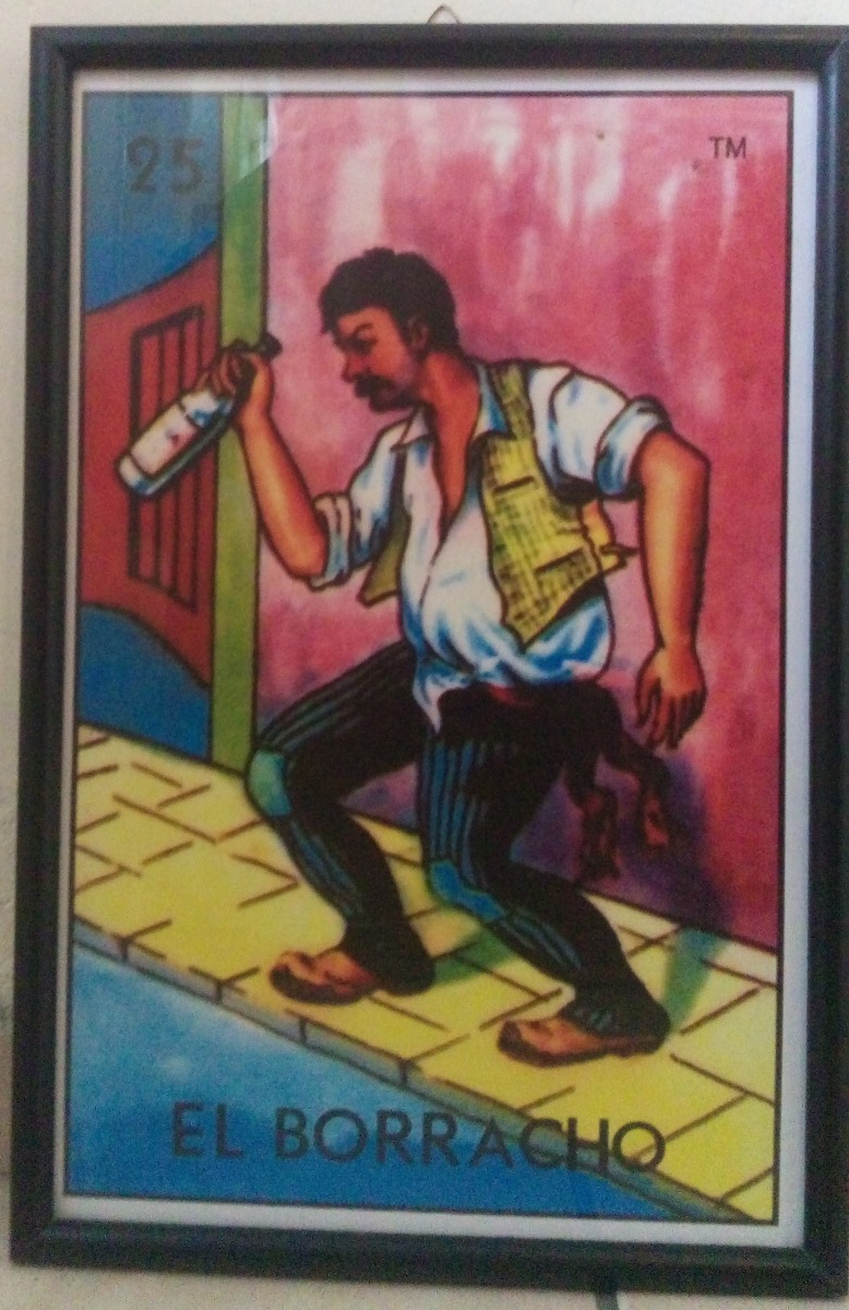 cuadro el borracho lotería mexicana 399 00 en mercado libre