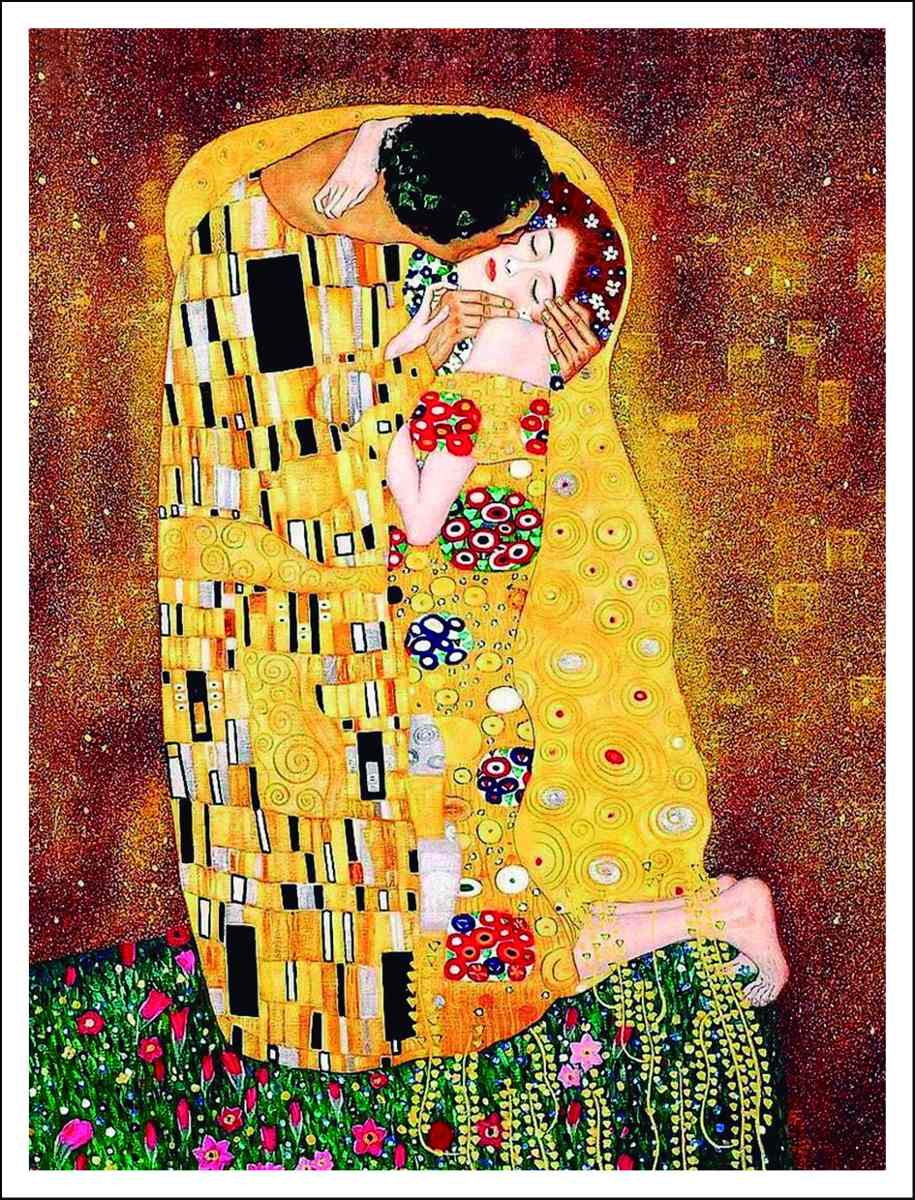 Cuadro En Tela El Beso Gustav Klimt 78x98cm 140000 En Mercado Libre