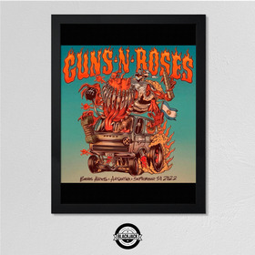 Cuadro Guns And Roses Argentina 2022 Poster Fecha 30x40