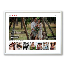 Cuadro Regalo San Valentín 40x30 Diseño Netflix 8 Fotos