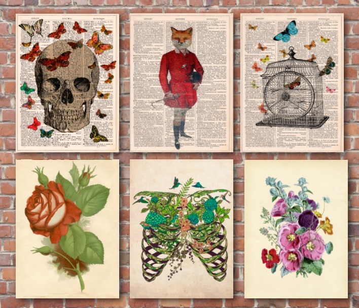 cuadros vintage set 3