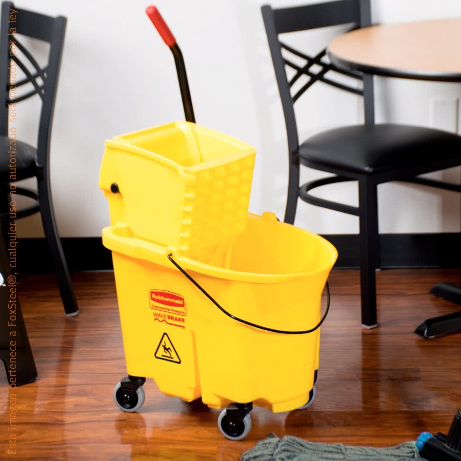 Cubeta Exprimidor Trapeador Con Palanca 33 L Ruedas Fg758088 - U$S 119.