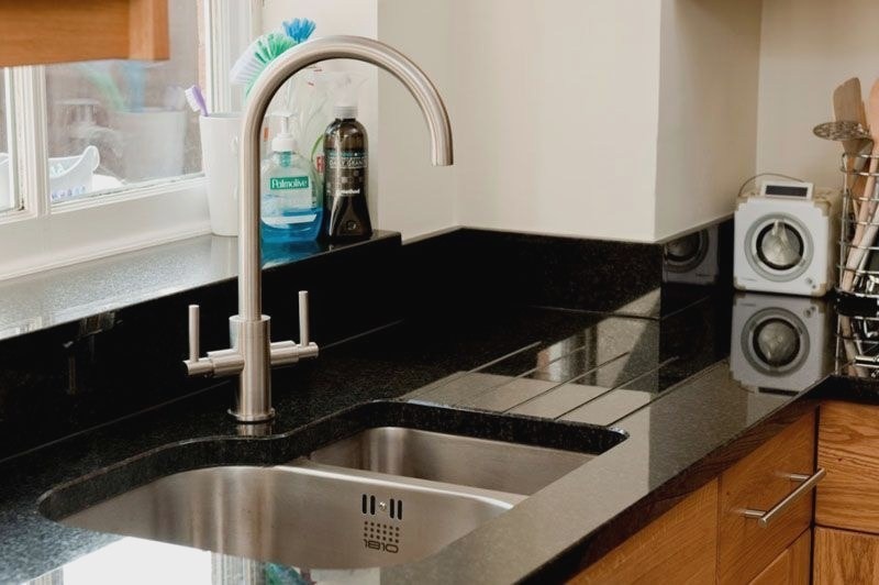 Cubiertas De Granito Negro San Gabriel Para Cocina Integral - $ 3,199.