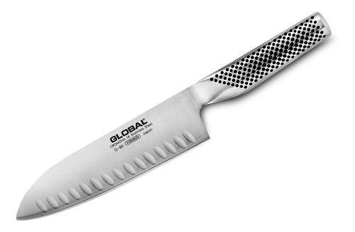 cuchillo global santoku alveolado g80