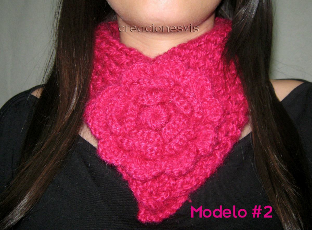 cuello bufanda. tejido a mano. más modelos y colores