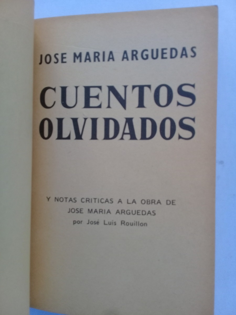 cuentos olvidados de jose maria arguedas