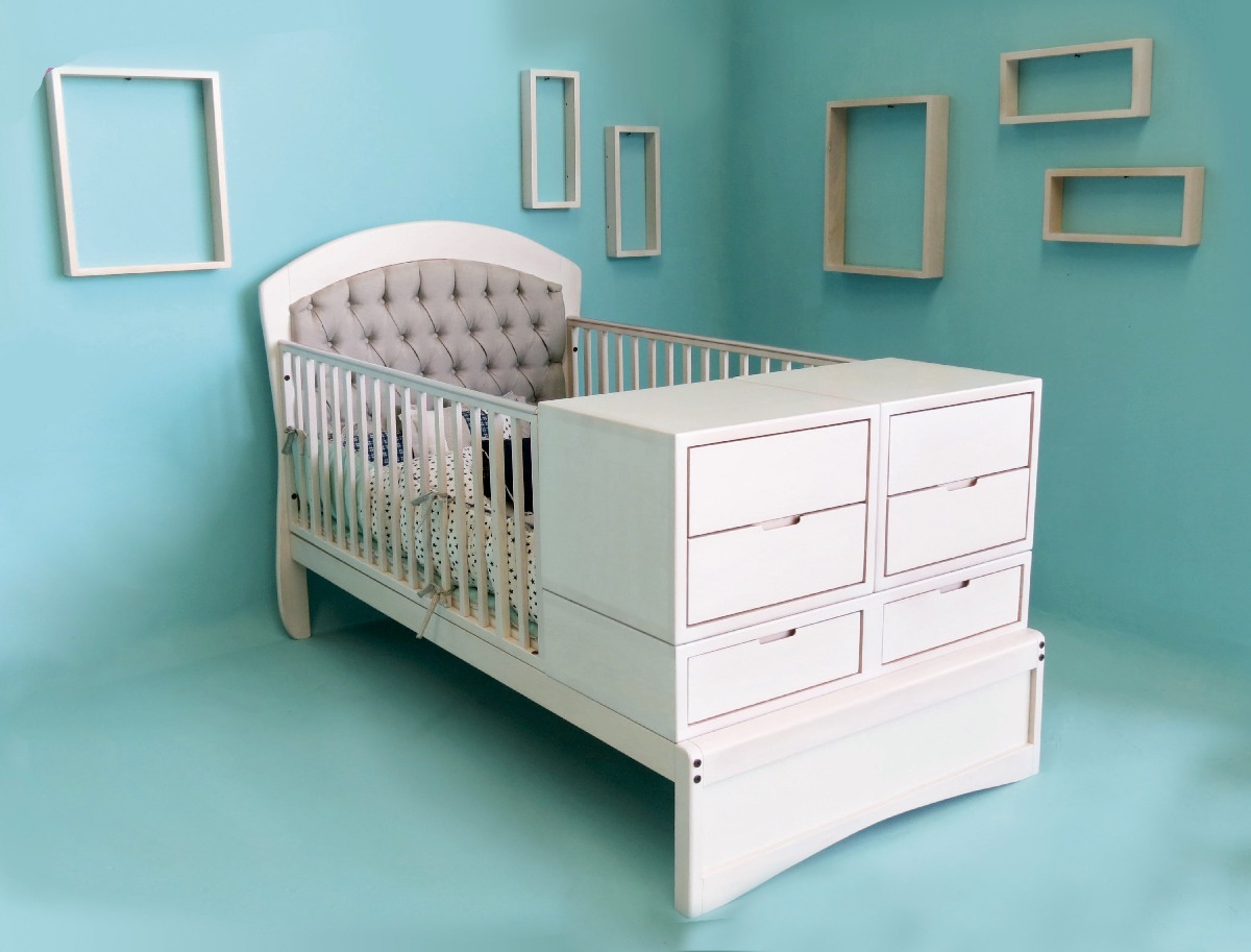 Cuna Cama Convertible 6 En 1 Blanco 16,736.00 en Mercado Libre