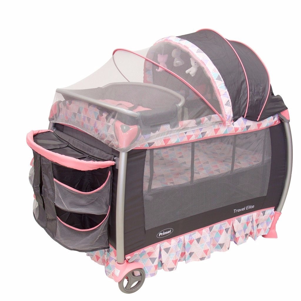 Cuna De Viaje Corral Para Bebé Prinsel Travel Elite Rosa 3,949.00