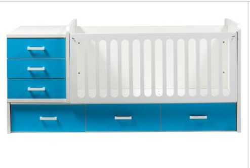 Cuna transformable blc/fuc/az homy nueva en cajas 229.990 en ... Cama cuna transformable