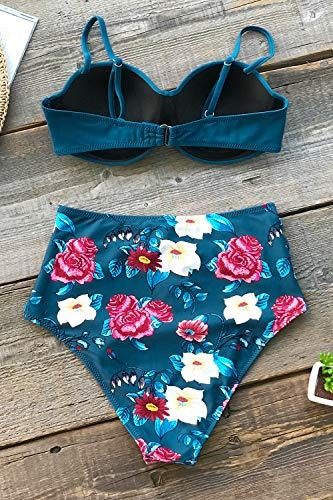 Para Cupshe Zafiro Diseño Azul Con Color De Bikini Mujer jUGVSMpqLz