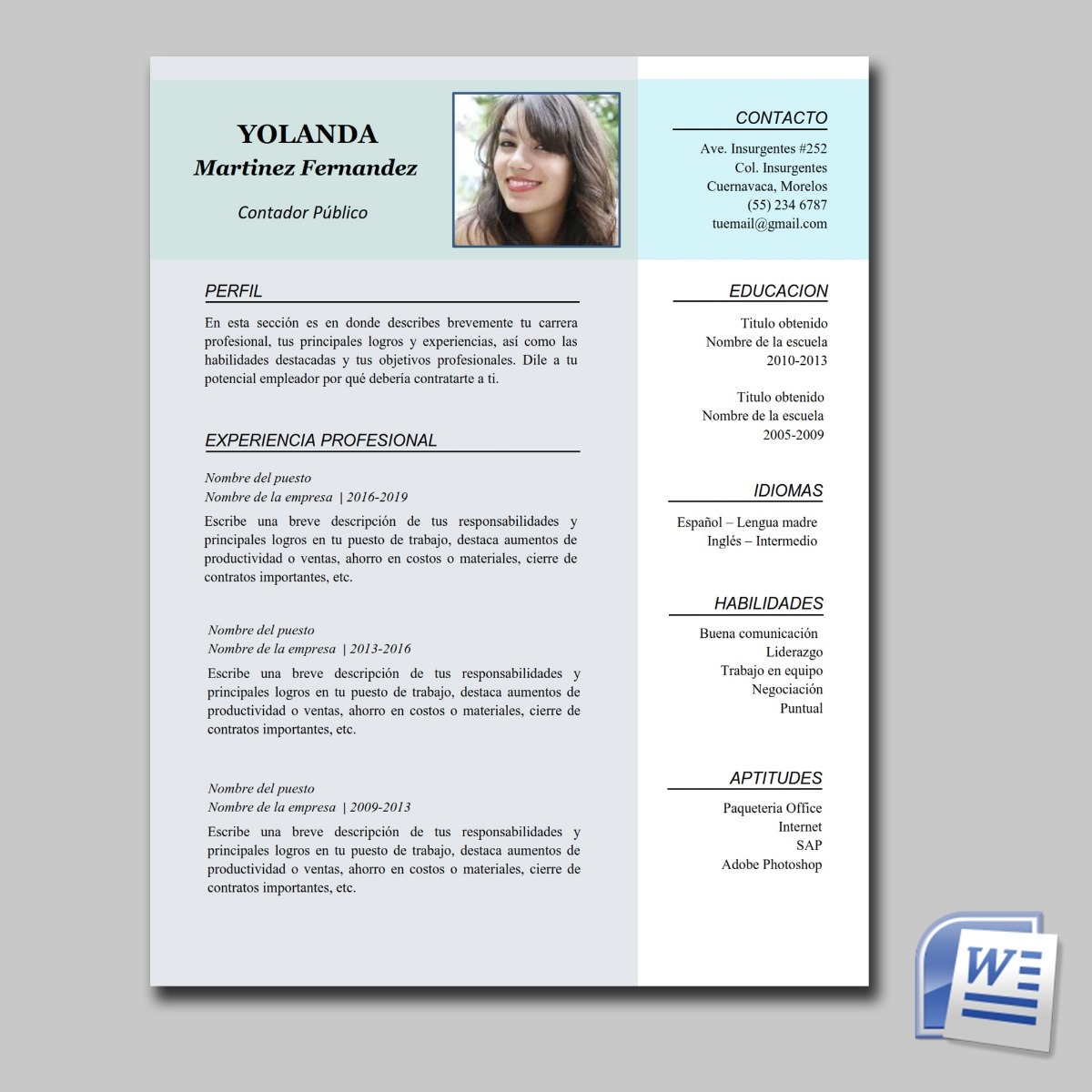 Cv Curriculum Vitae Formato Editable Para Word Docx Cv Curriculum Vitae Formato Editable Para Word Docx