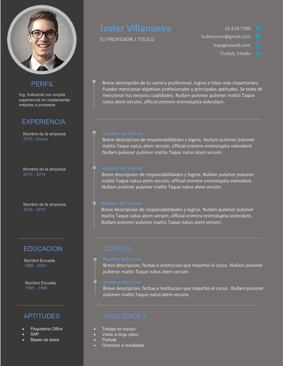 cv curriculum vitae profesional fondo oscuro para word formato curriculum vitae word
