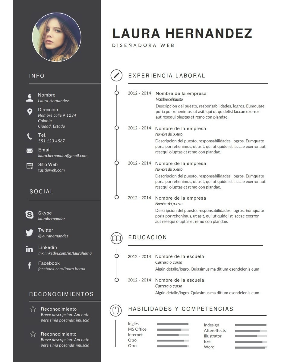 Teaching, assistant, academic, or research. Image Of Curriculum Vitae : Cv Curriculum Vitae Profesional + Redacción Y Edición Esp ...