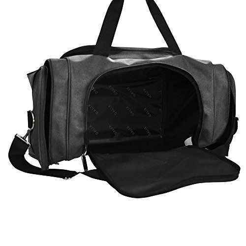 DALIX Signature Travel or Gym Duffle Bag in Black, Gray, Navy Blue Red