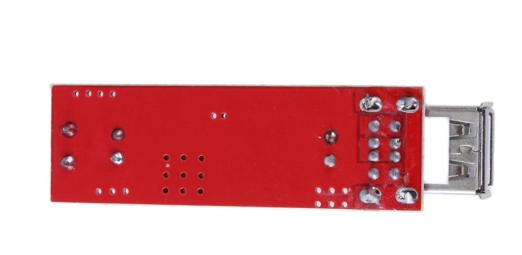 Como muestra la imagen DC 6V-40V a 5V 3A 150KHZ Frecuencia Doble carga USB DC-DC M/ódulo convertidor reductor M/ódulo reductor