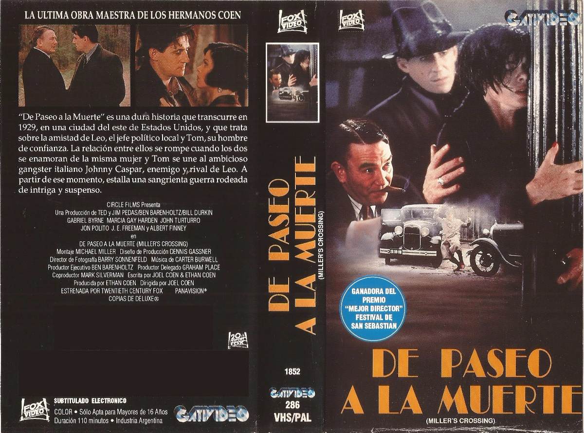 De Paseo A La Muerte Vhs Miller's Crossing Gabriel Byrne - $ 180 ...