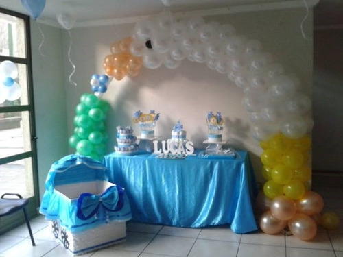 Decoracion con globos baby shower varon Decoracion con globos baby shower varon