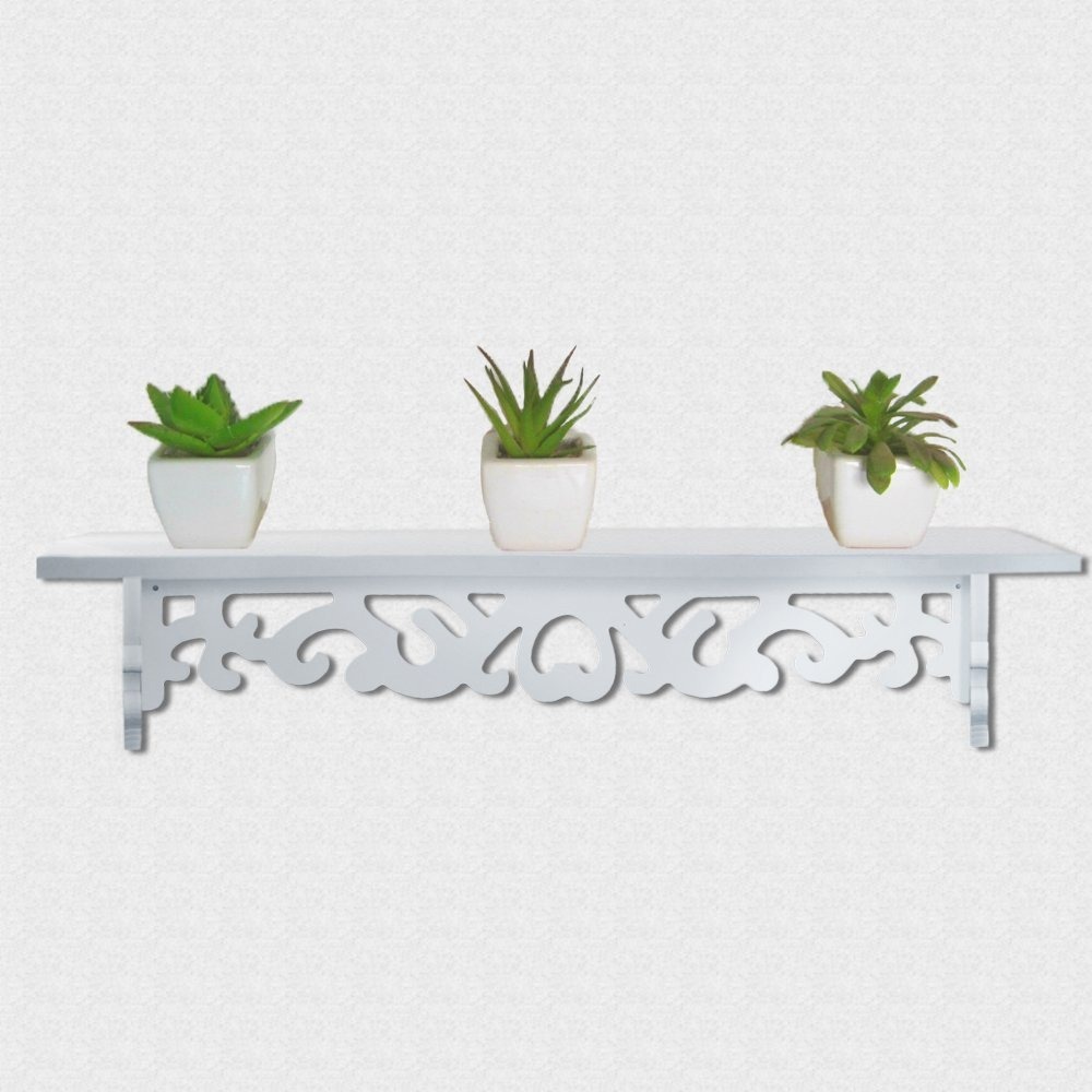 Decoración White Floating Wall Shelf 24 Inch Great For Books