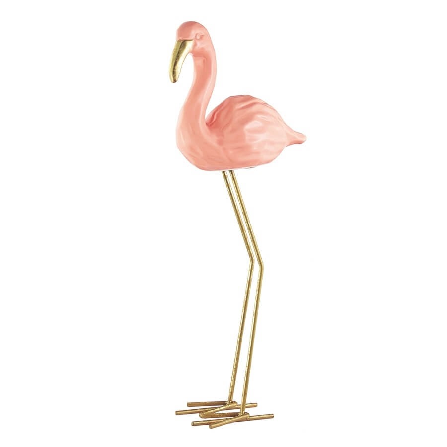 decoração enfeite casa pássaro flamingo cerâmica 25cm altura r 79