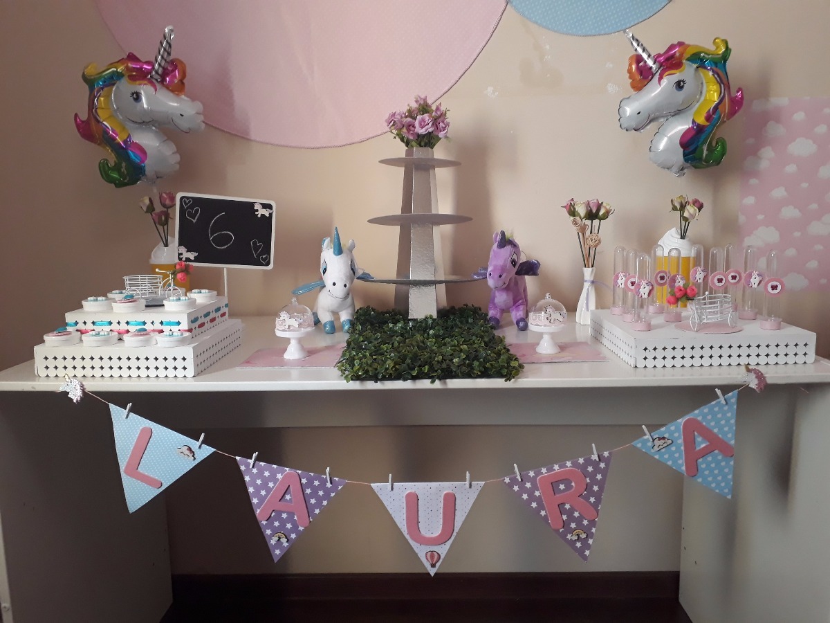 Decoraç u00e3o Mesa Aniversário Completa Unicórnio Com 80 Itens R$ 230,00 em Mercado Livre -> Como Decorar Mesa De Aniversario Com Flores Decoraç u00e3o Mesa Aniversário Completa Unicórnio Com 80 Itens R$ 230,00 em Mercado Livre -> Como Decorar Mesa De Aniversario Com Flores