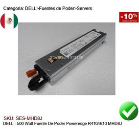P//N Dell 500 Watt Redundant Power Supply for PowerEdge R410 MHD87