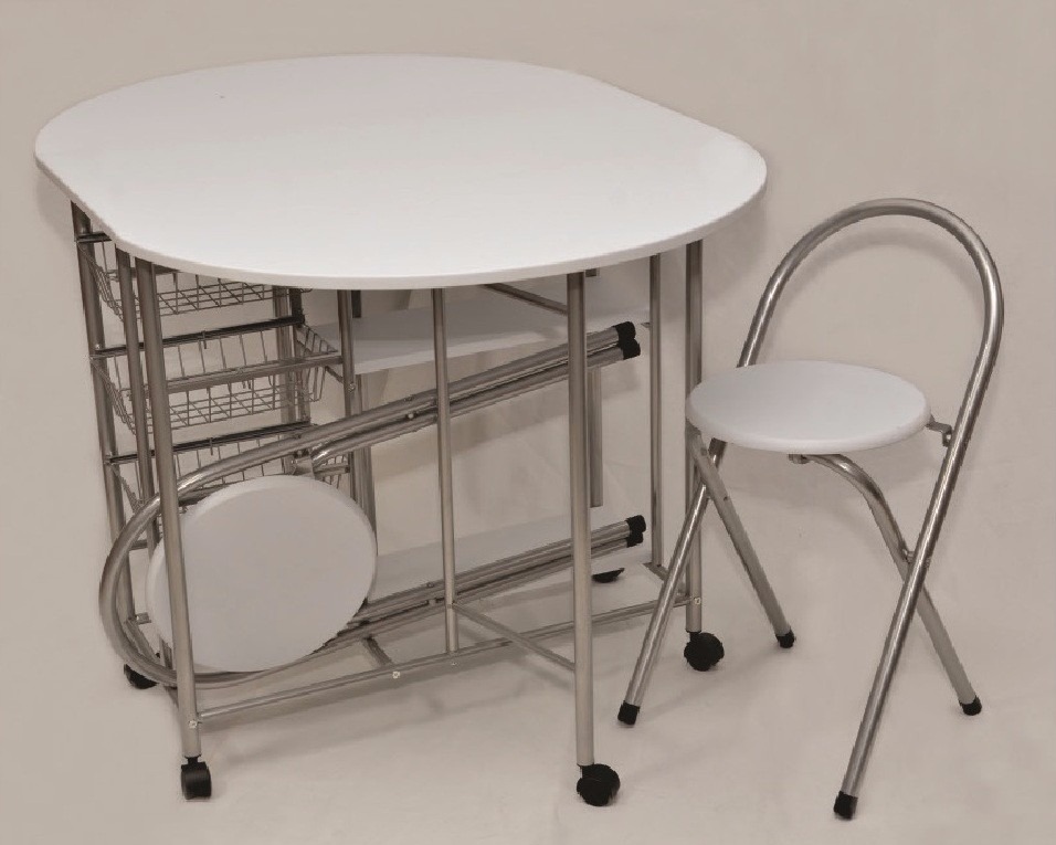 Desayunador Banquetas Comedor Mesa Plegable Sensacion - $ 2.599,00 en