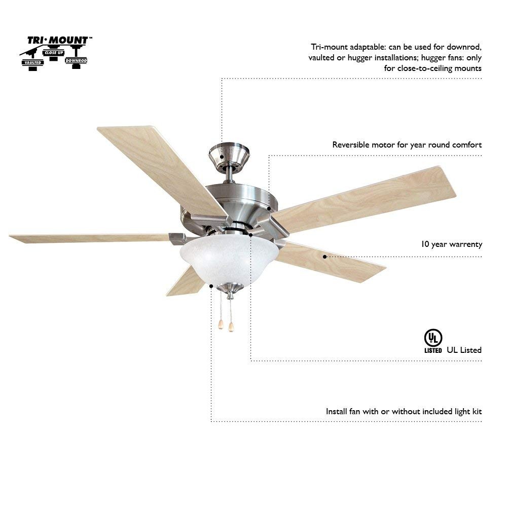 Design House 152991 Atrium 1 Light Ceiling Fan 30 White Ceiling Fan 30 White Cargando Zoom