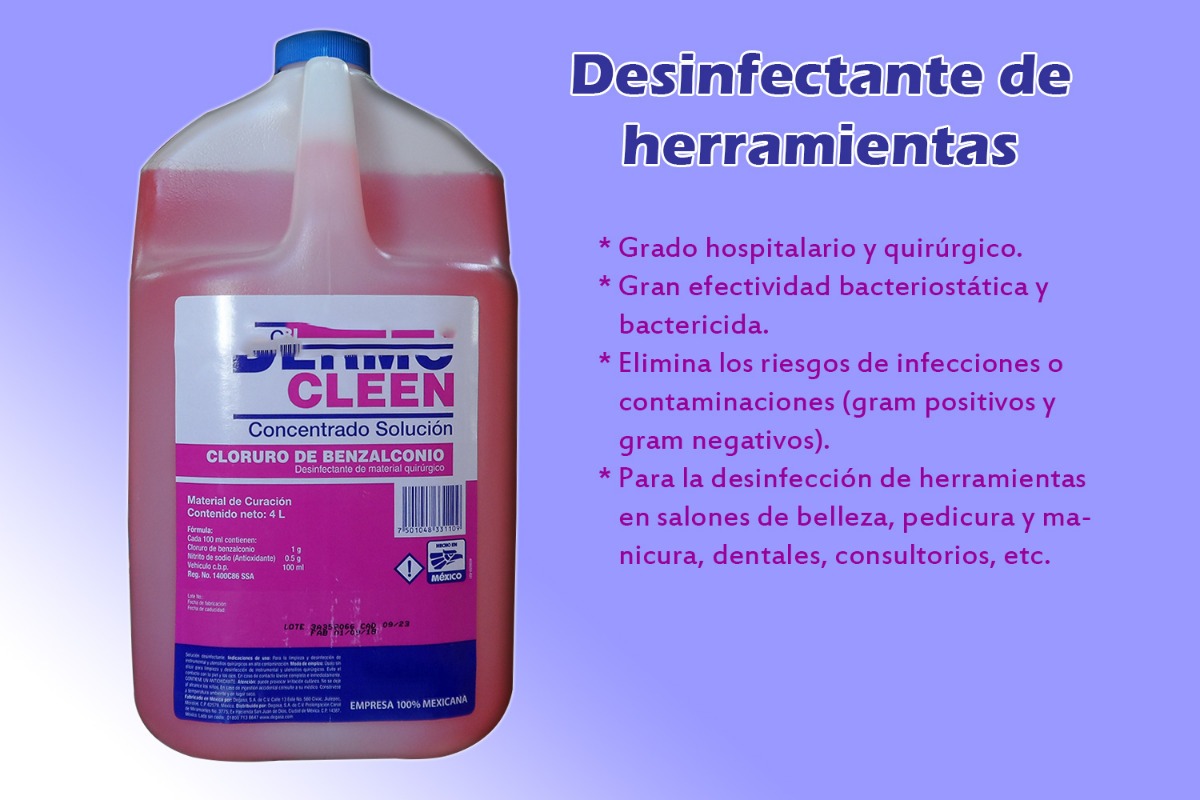 Desinfectante Sanitizante Herramientas Metalicas - Galón 4 L - $ 256.00