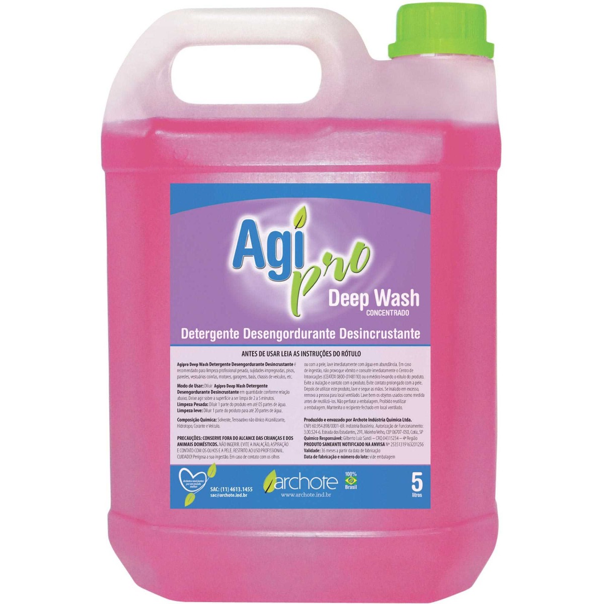 Detergente Liquido Agipro Desincrustante 5 Litros Archote R 50 26 Detergente Liquido Agipro Desincrustante 5 Litros Archote R 50 26