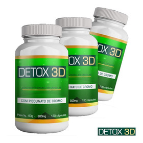 Detox 3d Original 03 Pts Emagrecedor Natural Queima Gordura