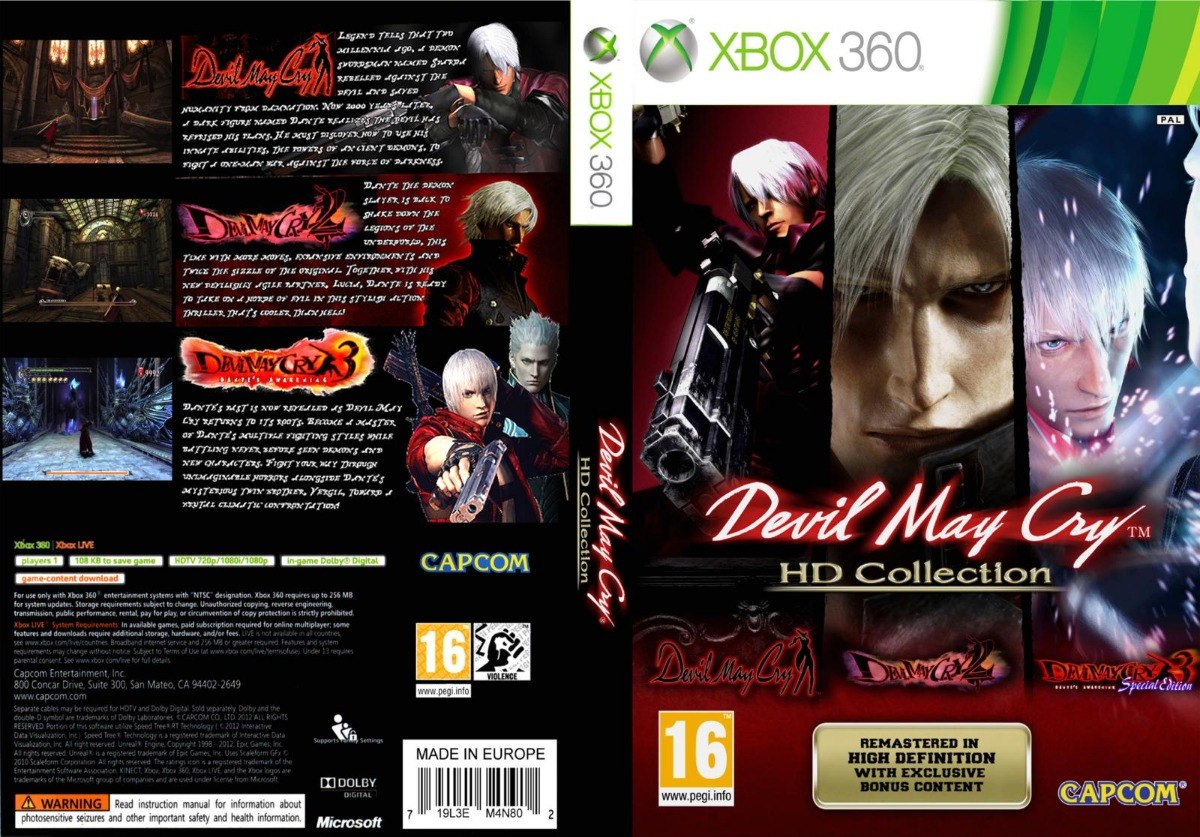 Resultado de imagem para Devil May Cry HD Collection xbox 360 COVERS