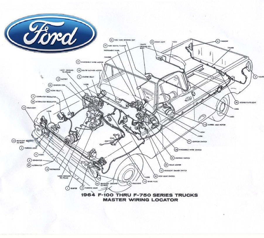 Diagramas Eléctricos Ford Pick Up F100 F250 F350 F750 - Bs ...
