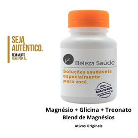Dimalato + Glicina + Treonato : Blend Magnésio 180 Cápsulas