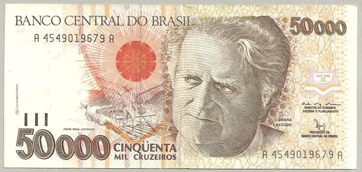 Dinheiro Antigo Cédula 50000 Cruzeiros 1992 C 226 Promoção R 990