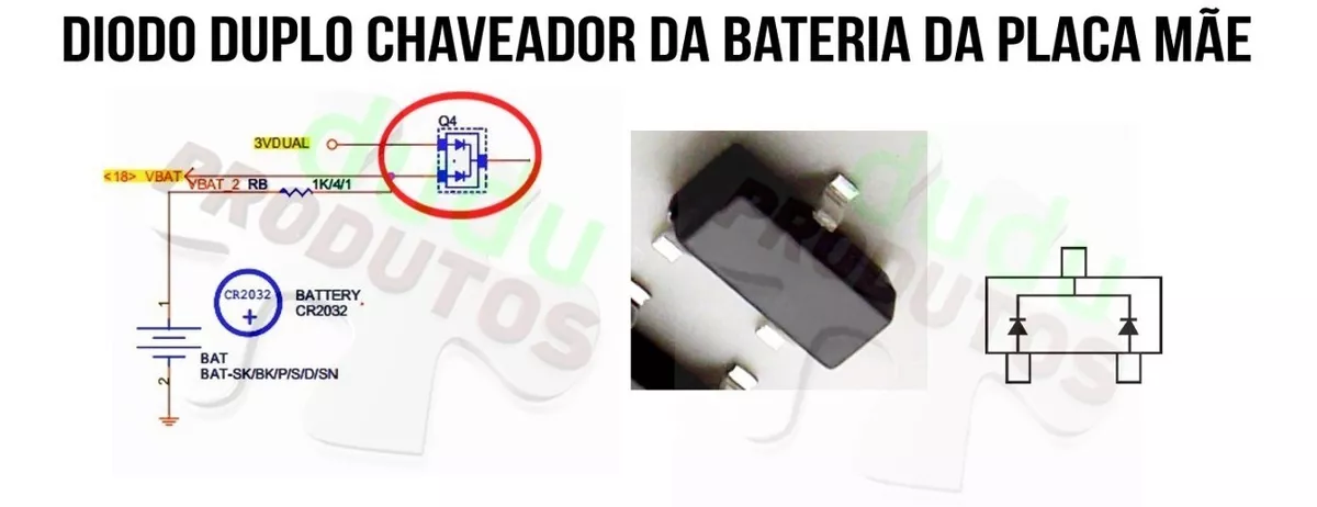 diodo-duplo-chaveador-da-bateria-33v-da-