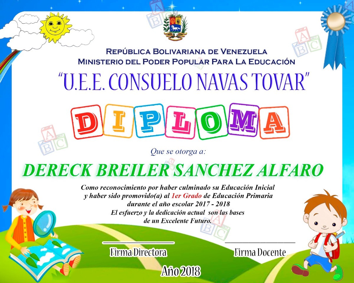 Diplomas Para Graduación Preescolar - Bs. 15.000,00 en 