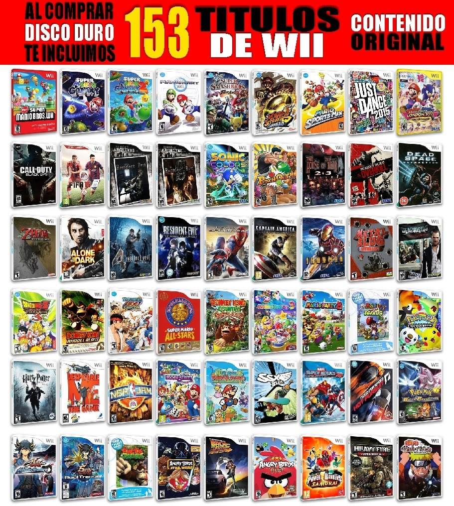 Disco Duro Nintendo Wii Con Muchisimos Juegos Envio ...