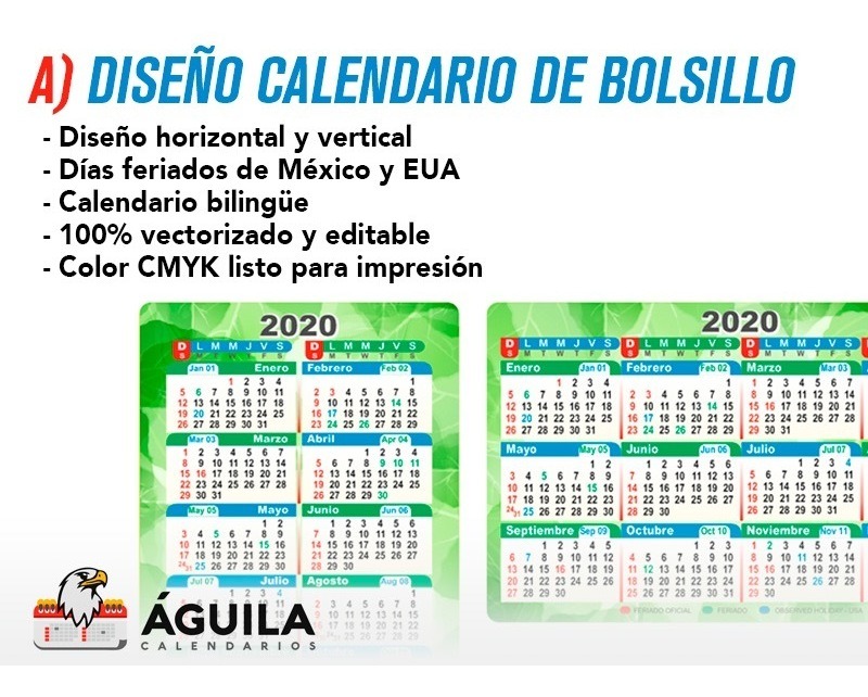 Calendar 2020 In Spanish Language On White Background Colorful