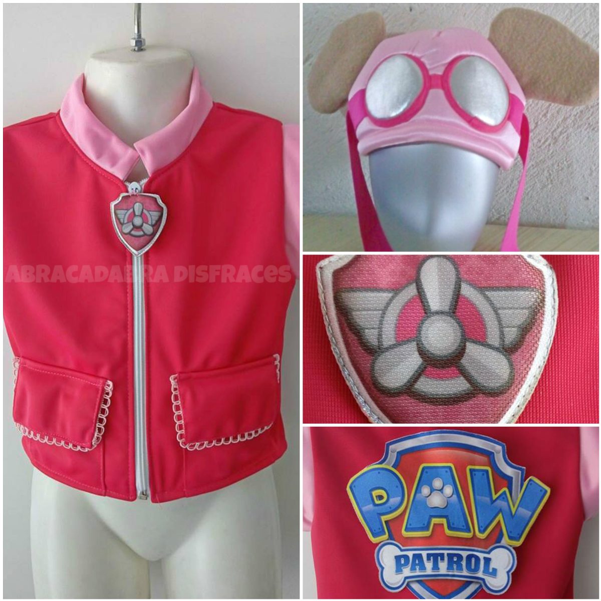 Disfraz Chaleco Tipo Paw Patrol Skye Sky Gorro Ryder Chase 30000 