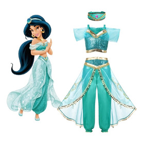 Disfraz Princesa Jasmine, Jazmin Aladdín, Cosplay Halloween