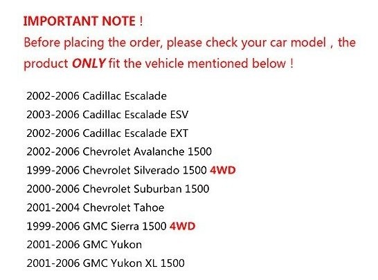 11 Pc Suspension Kit for Cadillac Chevrolet Silverado Tahoe & GMC Sierra Yukon