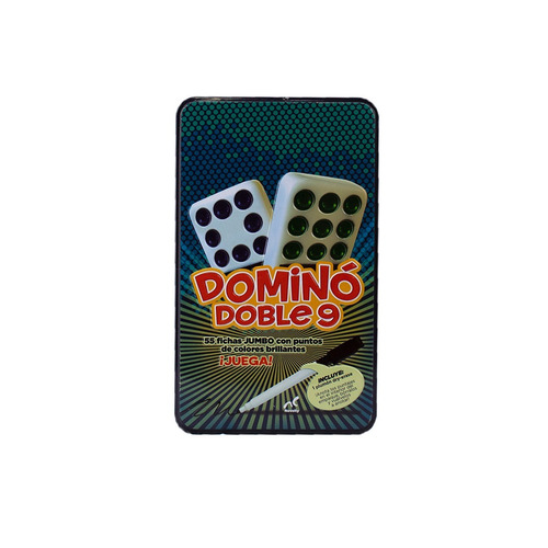 Domino Doble 9 Juego De Mesa Caja Aluminio 55 Pz. Plástico - $ 254.00