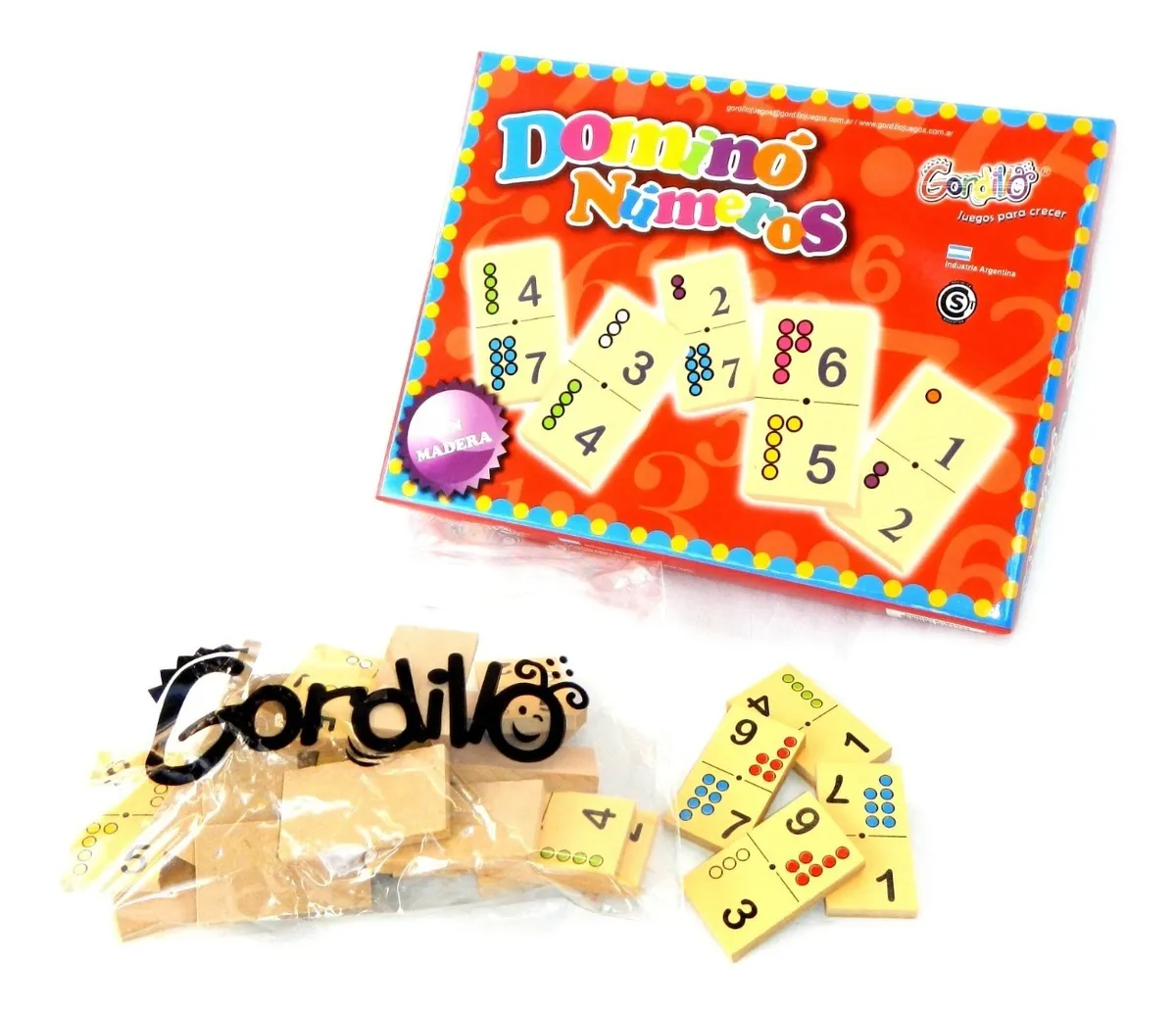 domino infantil madera